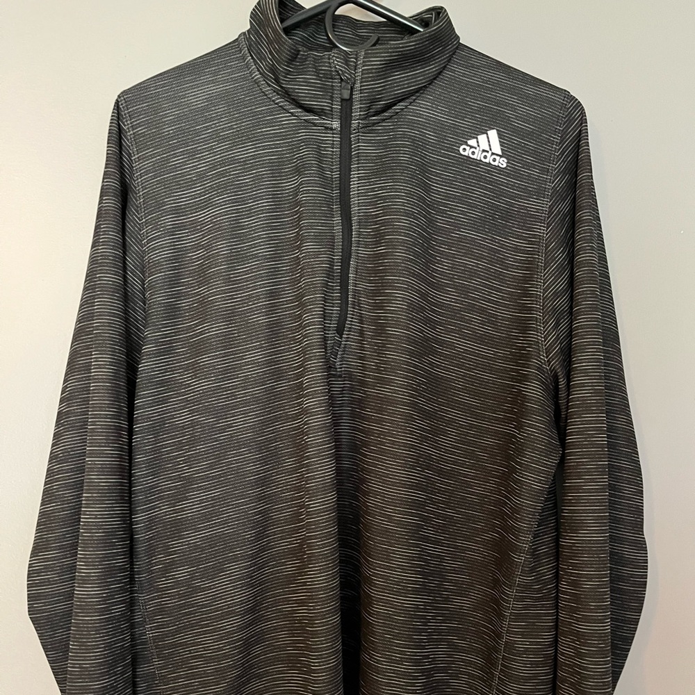 Men’s size large 1/4 zip Adidas pull over